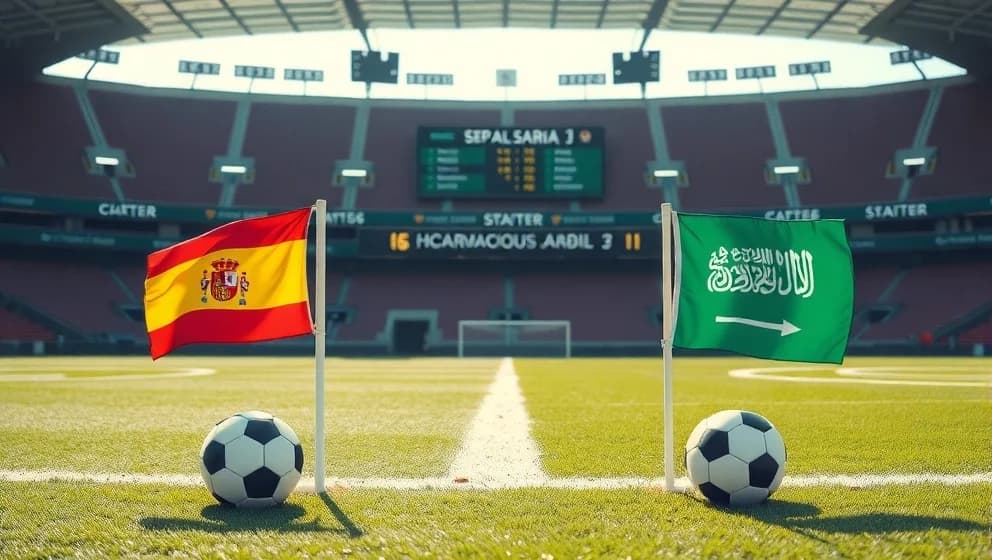 Spanien mot Saudiarabien i fotboll statistik